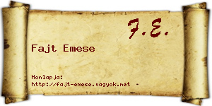 Fajt Emese névjegykártya