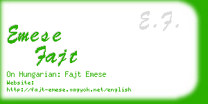 emese fajt business card